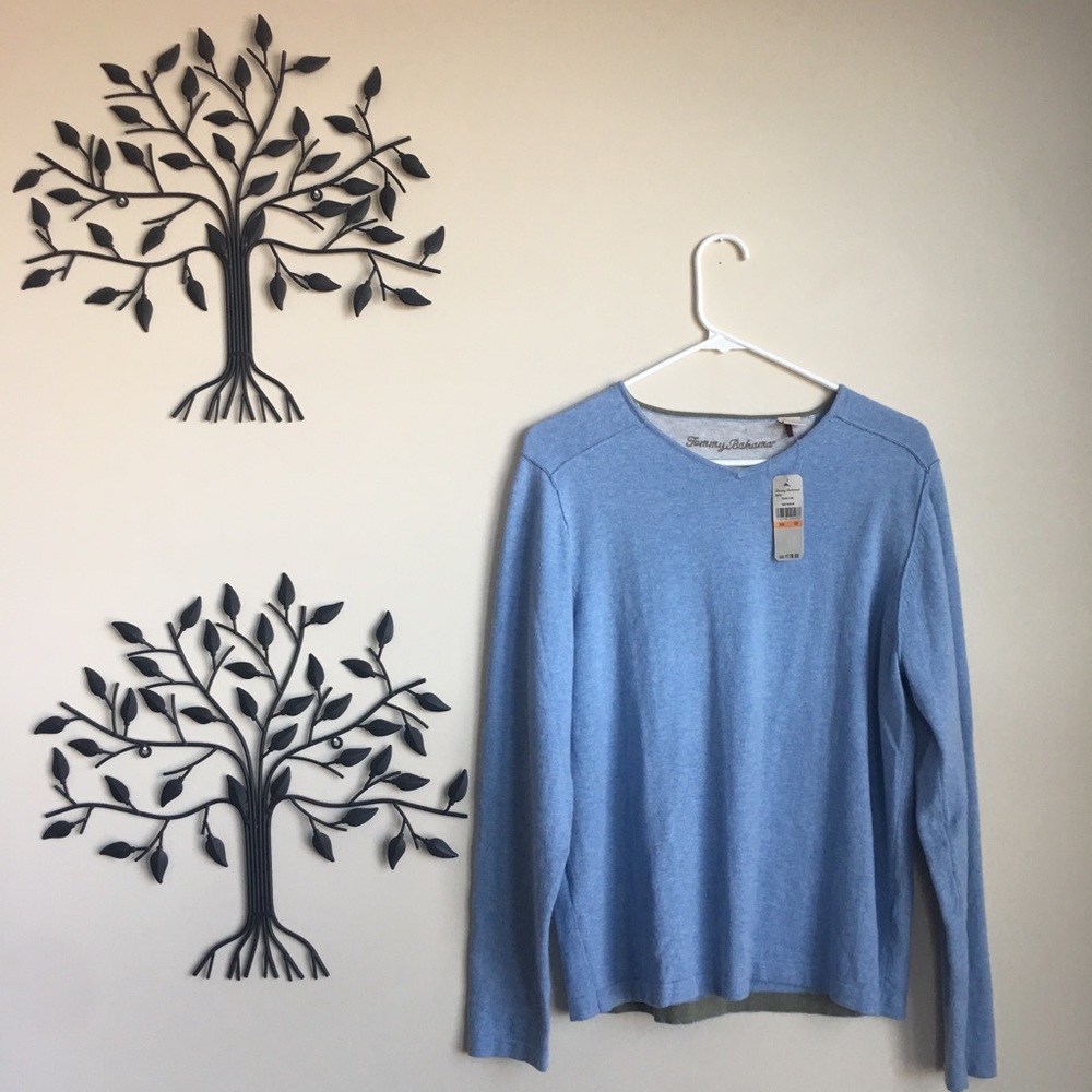 NWT $120 Tommy Bahama Cotton Cashmere Sweater